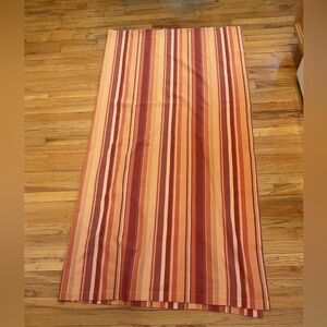 STRIPED COTTON SHOWER CURTAIN MAROON PEACH ORANGE Y2K THICK 100% COTTON MCM LOOK
